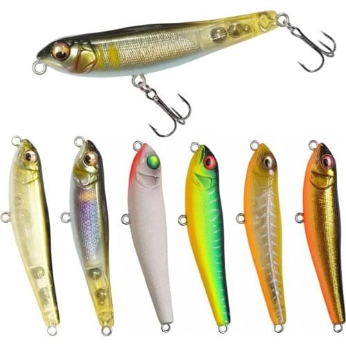 OIMG Floating pencil Fishing Lures 71mm 7g Surface Topwater Artificial Wobblers Hard Baits 3D Eyes fishing Tackle For Bass