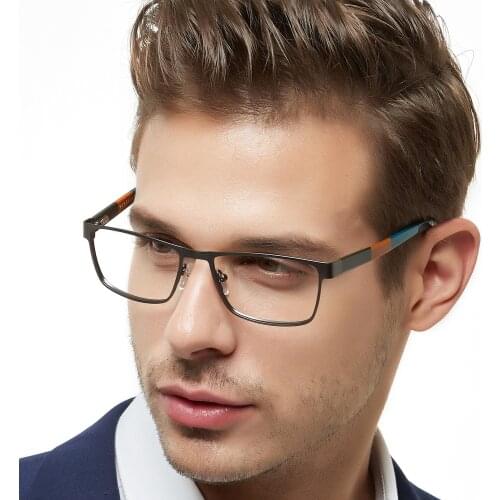 Optic Glasses Frame Men Luxury Anti Blue Light Glasses Myopia Metal Computer Glasses Fashionable PRESCRIPT EYEGLASS FRAME BRAND