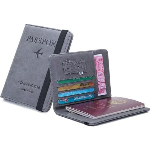 Passport Card Covers Pu Leather Credit Card Holders Wallet Unisex Vintage ID Business Card Passport Purse Bags Case