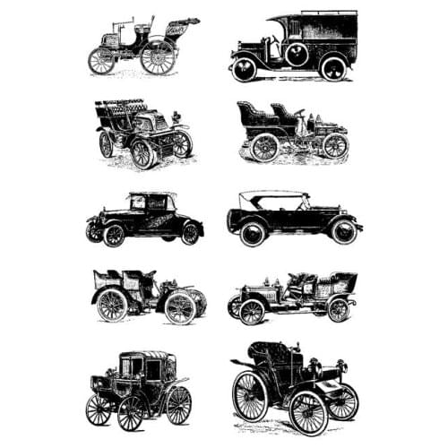 Retro cars Transparent Clear Stamps for DIY Scrapbooking/Card Making/Kids Christmas Fun Decoration Supplies ST0742