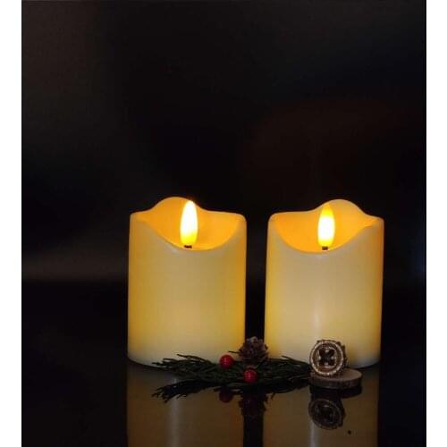 Remote Flicking Led Candles Light With Simulation Flame, New Timing Large Candle Led Holiday Party Home Decoration candle Lamp