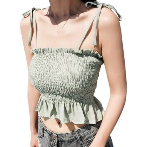 Sleeveless Chiffon Sling Slim Tank Tops And Versatile Summer New Arrival Ladies Sexy Solid Color Vest