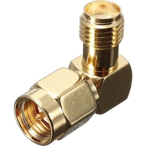 SMA Male To SMA Female Jack Right Angle Crimp RF Adapter Connector For FPV RC Drone