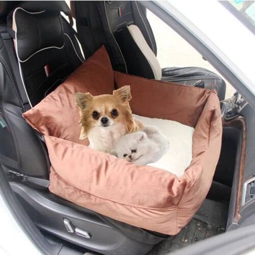 Pet Dog Car Booster Seat With Safety Buckle Pet Car Seat Pad Outdoor Traveling Basket Bag Pet Car Travel Product