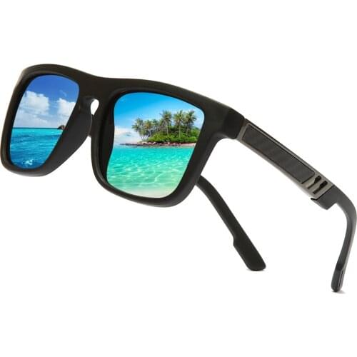 Brand Design Square Polarized Sunglasses Vintage Men Coating Driving Sun glasses UV400 Sunglass Shades Eyewear Oculos de sol