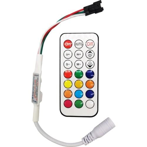 21Keys 5-24V RF Led Controller Mini Pixel Dimmer 3pin For WS2812B WS2811 WS2812 Led Pixel Strip Light RF Module Connector