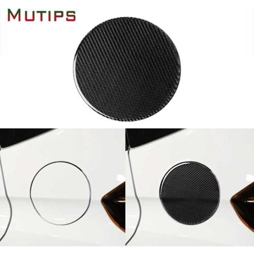 Carbon Fiber Car Fuel Tank Cap Cover Sticker Oil Box Gas Lid Decal Cover Interior Trim Accessories For Honda Fit Jazz 2014-2018