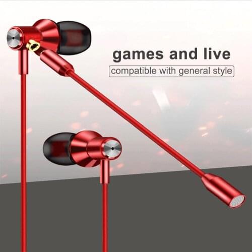 Universal 3.5mm In-ear Wired Stereo Gaming Music Sport Earphone with Microphone