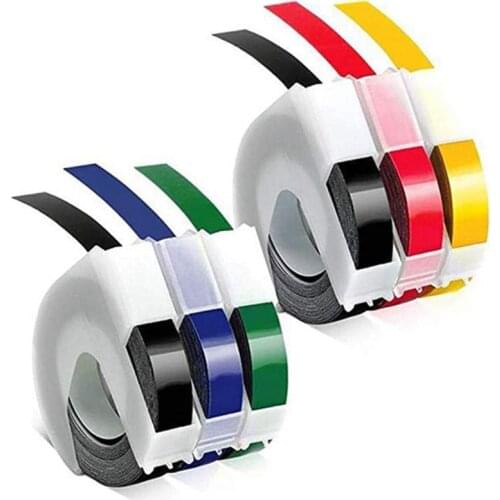 Embossing Label Maker Tapes 9mm x Self-Adhesive 3D Plastic Tape for Dymo Embossing Label Machine