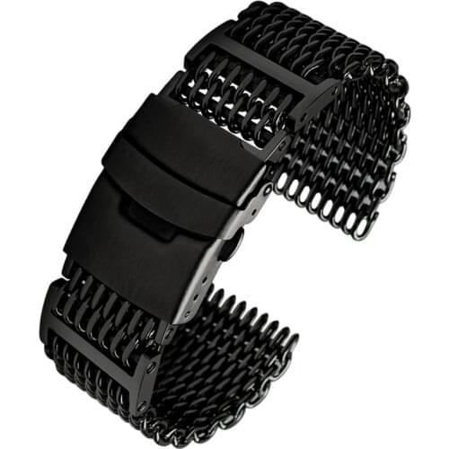High quality mesh stainless steel watchband 20mm 22mm 316L stainless steel bracelet for iwc omage wrist band metal milan band