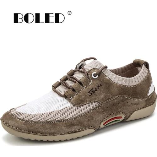 Suede Leather Shoes Men Lace-up Loafers Classic Octopus Casual Leather Men Shoes Quality Men Flats Lace-Up Driving Shoes