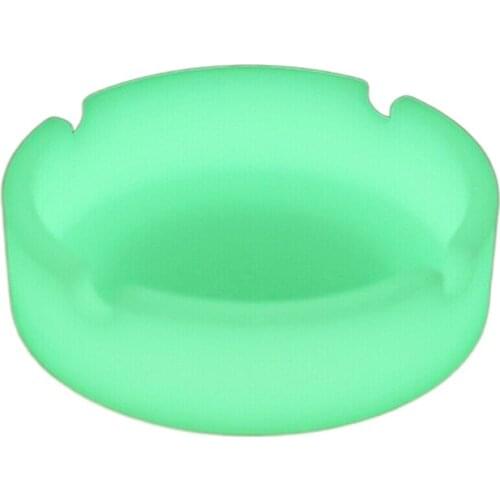 1pcs Glow In The Dark Luminous Silicone Soft Ashtray For Smoking Cigarette Cigar
