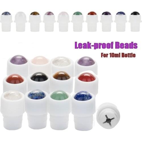 10pcs Perfume Replacement Natural Gem Roller Ball Rollers for Glass Gemstone Roll Bottles Extra Fitments Essential Oils Bottles