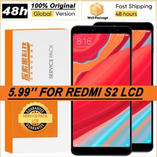 100% Original 5.99" Display with frame For Xiaomi Redmi S2 LCD Screen Display with Touch Digitizer For Redmi Y2 Repair Parts