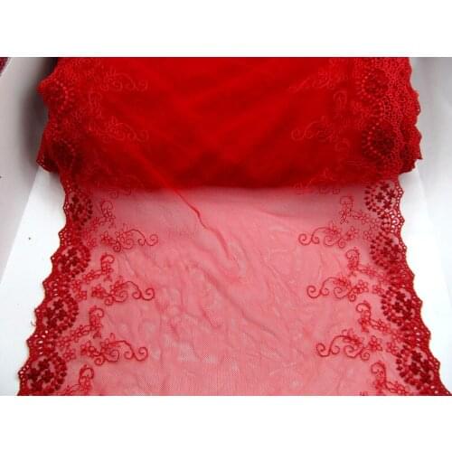 24meters Bilateral Lace Trim Embroidery Fabric Mesh 30cm Ribbon Tulle Sewing DIY Doll Cloth Accessories High Quality