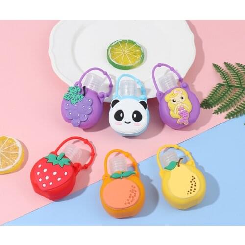 30ml Cute Colourful Cartoon Silicone Mini Bath Shower Hand Sanitizer Bottle Holder Split Bottles Hangable Liquid Soap Dispenser
