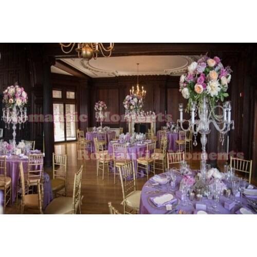 90cm Tall Crystal Wedding Candelabras candle holder Flower Stand Table Centerpiece Wedding Decoration