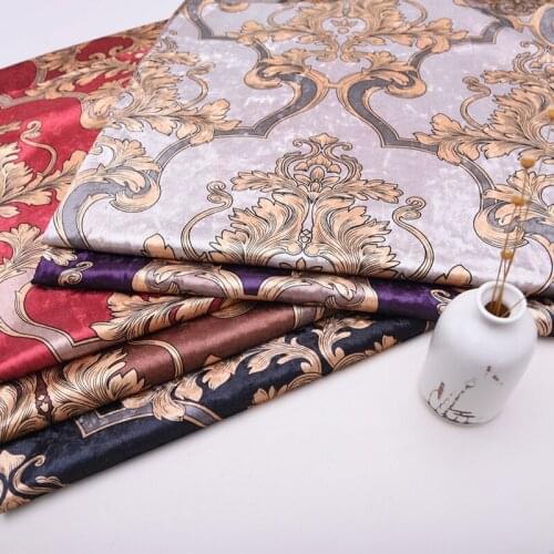European high-grade velvet sofa fabric printing pillow cushion vehicle cushion cover soft flannel cloth bag handmade DIY