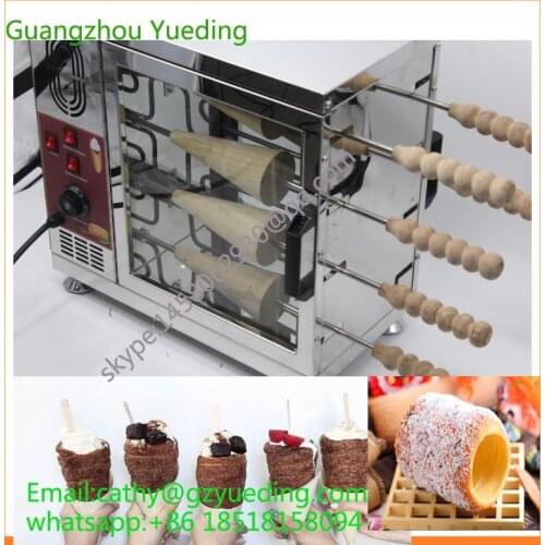 Stainless Steel Commercial 110v 220v Electric 8 Roller Hungarian Kurtosh Chimney Cake Oven
