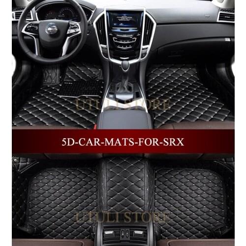 Leather Car floor mats for Cadillac SRX SUV Route 66 custom fit car styling all weather carpet floor liners foot mats