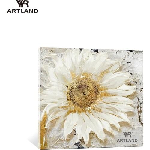 Beautiful pictures of flowers oil sunflower for wall decoration Handmade oil painting on cavnas wall art picture for living room