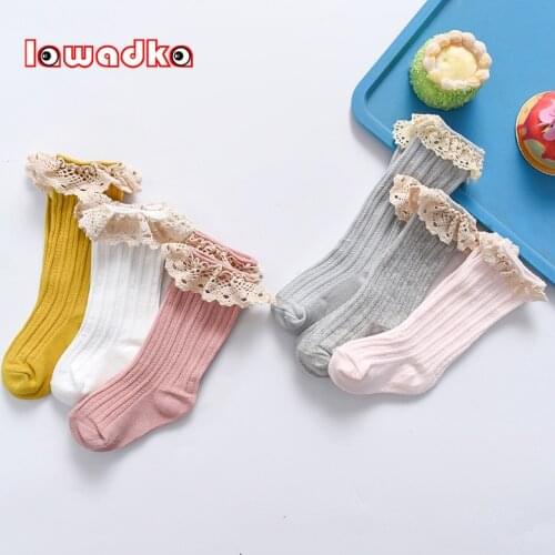 Lawadka Spring Autumn Baby Girl Boy Stockings Striped Lace Children Long Stocking Casual Sport Kids From For 0 to 5 Years Old