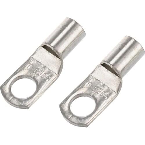 ABSF 10 Copper Tube 25Mm x 8Mm Lug Battery Starter Cable Welding Crimp Terminal Ring