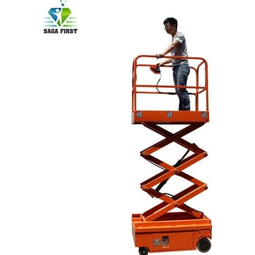 Mini semi electric hydraulic scissor lift man lift