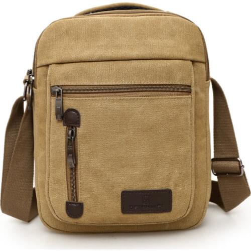 Tilorraine 2021 new mens bag canvas one shoulder messenger bag multi function solid color men crossbodyman bag shoulder bag
