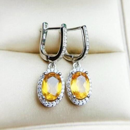 Natural real amethyst hoop earring Per jewelry 0.9ct*2pcs gemstone 925 sterling silver Fine jewelry For men or women T290102