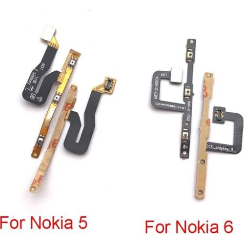 New For Nokia 5 6 Power On Off Key Volume Up Down Side Button Flex Cable Replacement Parts