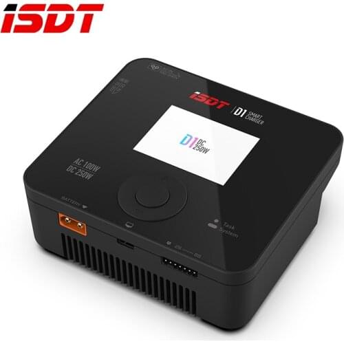 NEW ISDT D1 AC 100W DC 250W 10A Dual Channel Smart Lipo Discharger Charger for 1-6S Lipo Battery RC Parts RC FPV Racing Drone