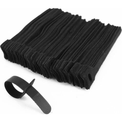 100 pcs adjustable black nylon cable tie L 15cm Reusable