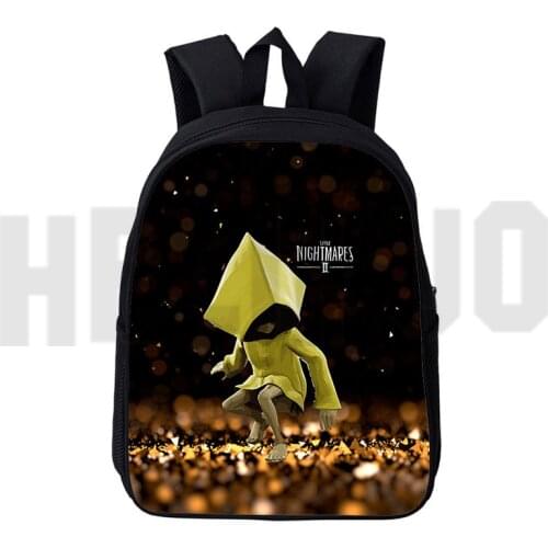 3D Print Little Nightmares 2 Backpack Kids Cartoon Mini Rucksack Women Travel Bags Children School Bags Teenages Daily Knapsack