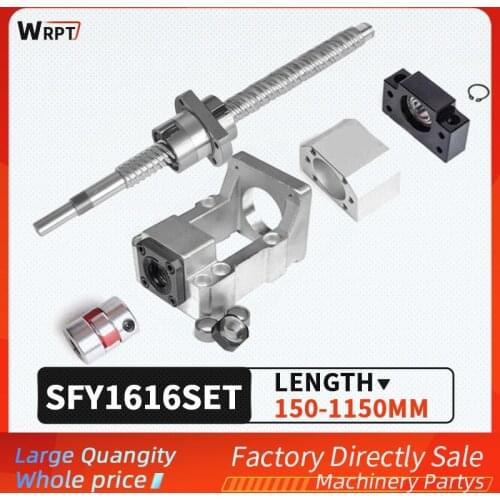Ball screw SFU1616 + SFY nut + HM12-57 / 12-60 (cast aluminum) + BF12 + coupling XB25 * 30 + DSG16H, L = 200MM-1150MM