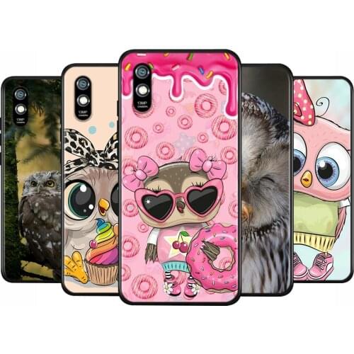 Silicone Cover Lovely Animal Owl For Xiaomi Redmi 10X 9 9T 9C 8 7 6 Pro 9AT 9A 8A 7A 6A S2 GO 5 5A 4X Plus Phone Case Shell