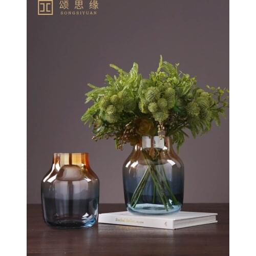 Glass vase Nordic creative home restaurant flower arrangement flower sample decoration