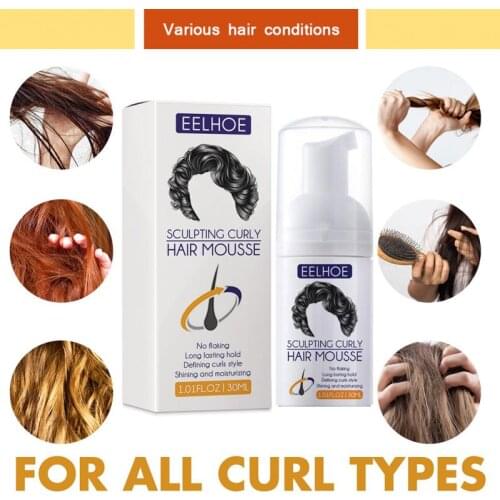 30ml Curl Defining Boost Cream Nut Oil Camellia Oil Curly Hair Moisturizing Styling Repair Curling Hair Care Styling Cream Tool