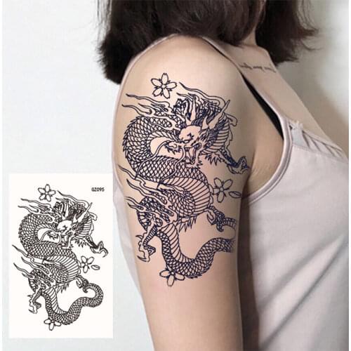 Waterproof Temporary Tattoo Forest Dragon Tattoos Sticker for Makeup Body Art Tatto Stickers arm sleeve tatto fake tatoo sticker