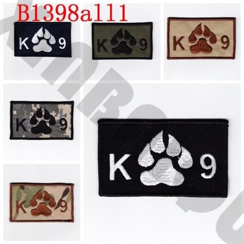Embroidered patch K9 Dog paw Morale tactical military
