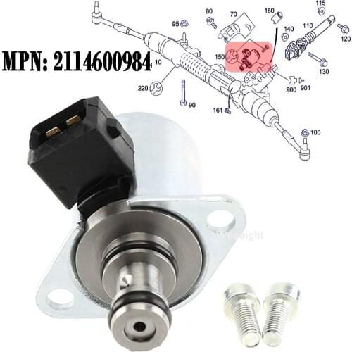 Wooeight 2114600984 2214600184 Car Power Steering Proportioning Valve Kit A2214600184 2 Pin Fit for Mercedes Benz W211 W164 R171