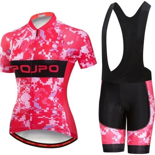 2020 Cycling Jersey Women Summer Short Sleeve Ladies Bike Jersey Profession Pink MTB Road Breathable Outdoor Bicycle Shirts Tops
