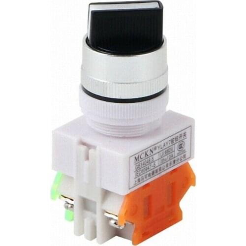 1PCS Rotary switch knob button 22mm1NO/1NC 4 Screws terminals small size 2/3 position ON-OFF-ON LAY7 LAY37 Y090-11X2