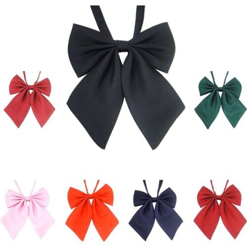 1pc Handcraft Fashion Mens Black Bow Tie Wedding Party Girl Neckties for Schoolgirl JK Cosplay Uniforms Class Suit Solid Color