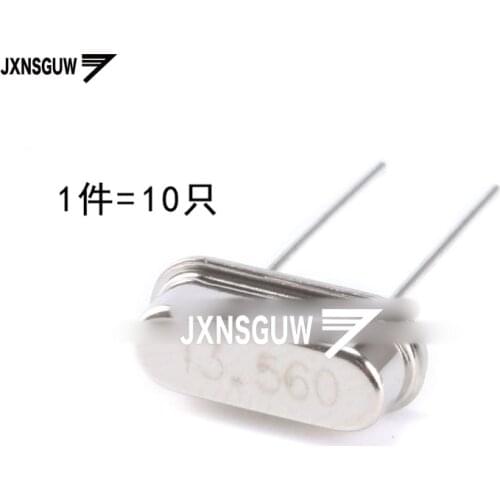 10PCS crystal 13.560MHz 20ppm 20PF 2 foot 49S type passive crystal oscillator 13.560M