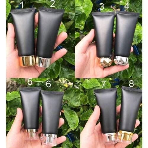 300pcs 50ml-60ml 50g 60g Black Frosted Plastic Soft Tubes Empty Cosmetic Cream Emulsion Lotion Packaging Containers