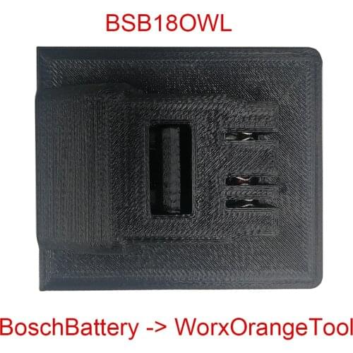 Power Tool Adapter Converter Use Bosch 18V Lithium Battery on WORX 20V Orange Small Foot Machine Drill Hammer Screwdriver