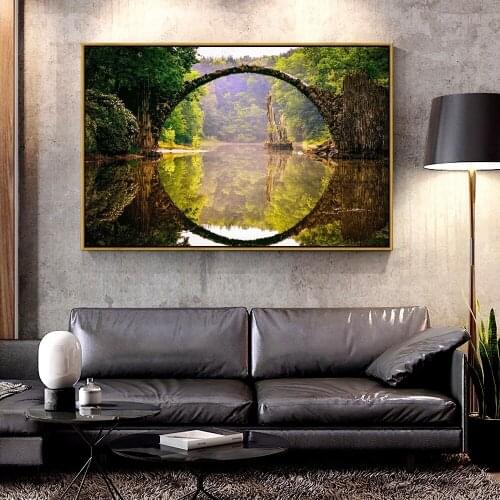 Artcozy Oil Canvas Painting devil_bridge For Home Decoration Wall Art