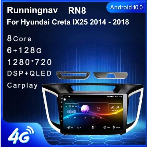 4G LTE Android 10.1 For HYUNDAI ix25 Creta 2014 2015 Multimedia Stereo Car DVD Player Navigation GPS Radio