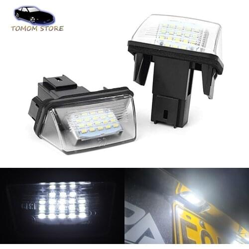 White LED Number License Plate Lights For Peugeot Partner M59 M49 B9 5008 407 406 308 307 306 207 206 Car Styling